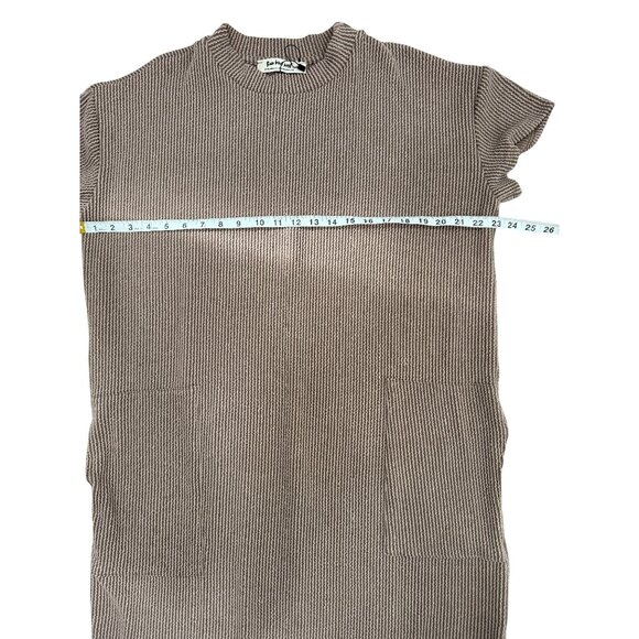 Three Bird Nest Womens Maxi Dress Ribbed Short Sleeve Pockets Size L NEW - Picture 5 of 7